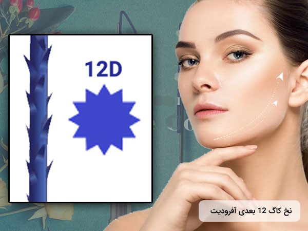 تصویر نخ کاگ 12 بعدي آفروديت به همراه تصویر صورت یک خانم جوان