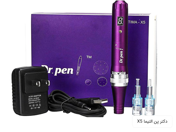 نمونه ای از یک دستگاه میکرونیدلینگ دکتر پن التیما ایکس 5 با زمینه سفید در تصویر مشخص می باشد.