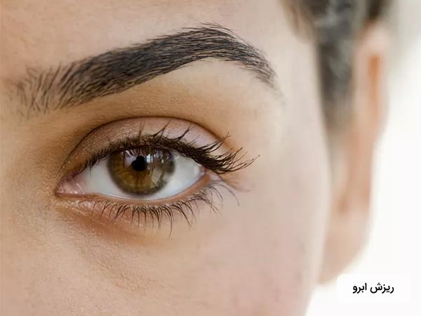 در تصوير نصف صورت يک خانم را مي بينيد که ابروهاي خوبي دارد