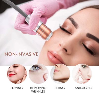 جوانسازی پوست صورت یک خانم جوان بوسیله دستگاه هايفو سالني وي مکس V-MAX