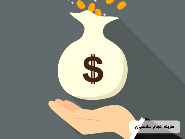 يک دست با افکت کارتوني، يک کيسه پول را نگه داشته است