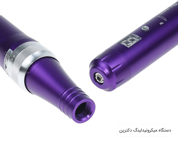 تصویری از دو طرف یک درماپن دکترپن با زمینه سفید مشخص است. مدل X5