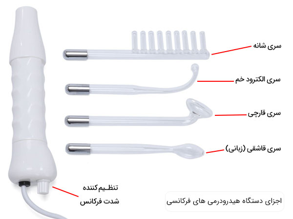 اجزای دستگاه هیدرودرمی های فرکانسی چهار سری پرتابل