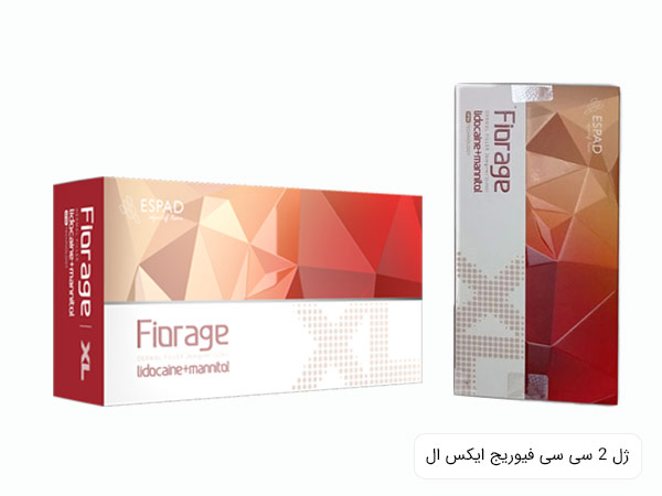 دو بسته ژل فيوريج ايکس ال در پس زمينه سفيد.