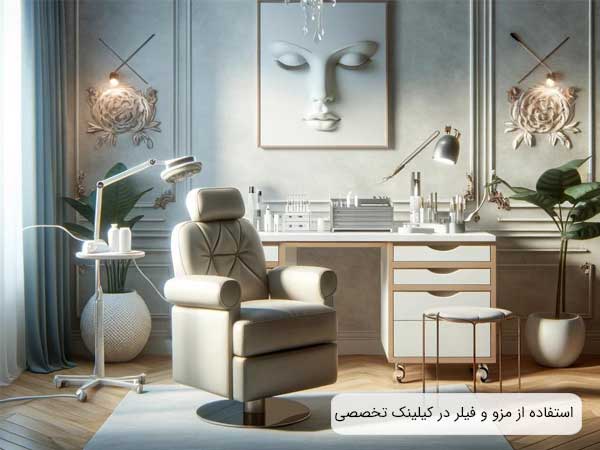 تصويری از يک کيلينيک تخصصی زيبايي با تجهيزات لازم.
