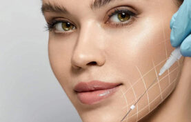 لیفت صورت با نخ لیفت.