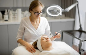 مزوتراپی توسط متخصص در کیلینیک تخصصی مدرن.